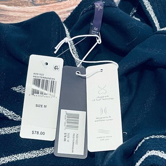 NWT NYDJ Mediterranean Striped Sweater - Picture 10 of 12